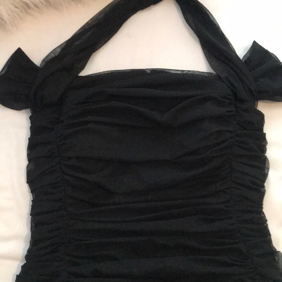 🖤 JS COLLECTION Black Rushed Top - Picture 2 of 6